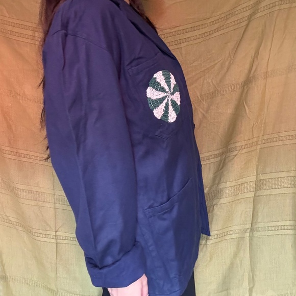 Vintage Chore Jacket ~ Crochet Patch - Picture 3 of 5